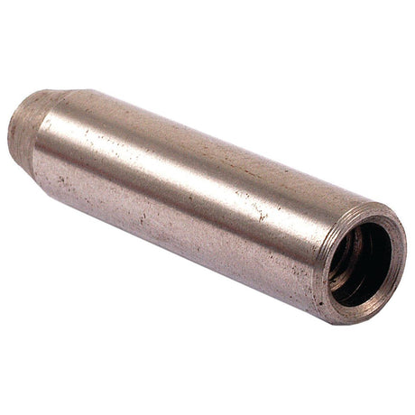 A close-up image of a cylindrical metal pipe connector with threaded ends, perfect for the Sparex Linkage Control Support Pin (Part No. S.42700).