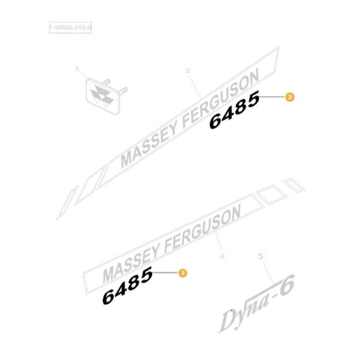 Massey Ferguson - 6485 Decal - 4272300M1 - Farming Parts