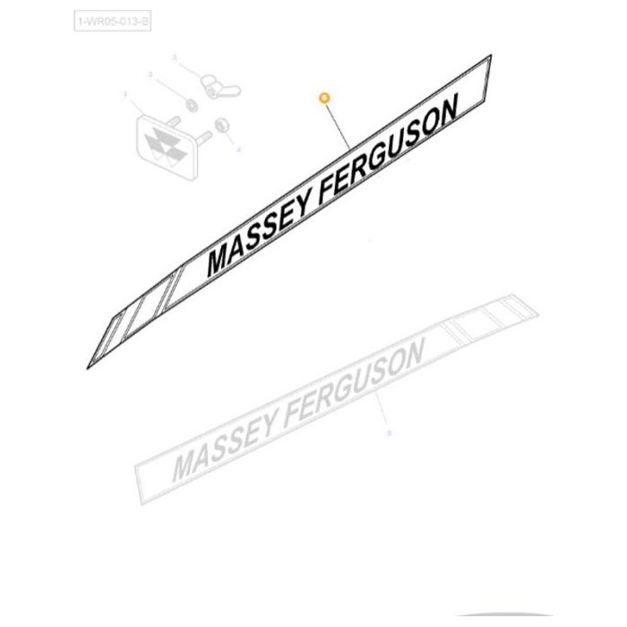 Massey Ferguson - Decal Left Hand Bonnet - 4272303M1 - Farming Parts