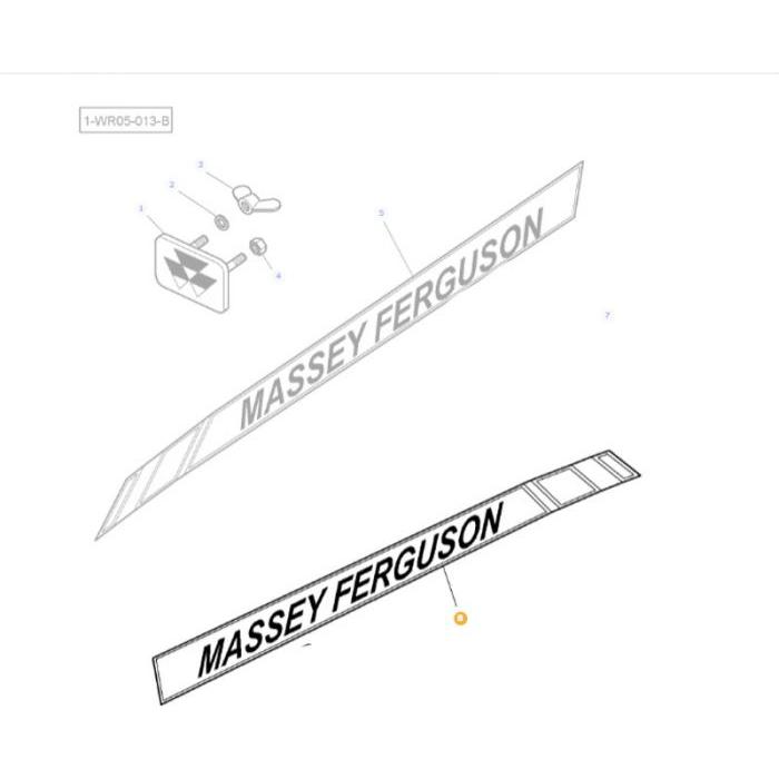 Massey Ferguson - Decal Right Hand Bonnet -	4272304M1 - Farming Parts