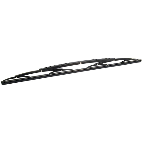 A single 24'' (600mm) black windshield wiper blade, featuring a sleek, curved design, perfect for Massey Ferguson or Landini tractors. Available as Sparex Part No. S.42767 from Sparex.