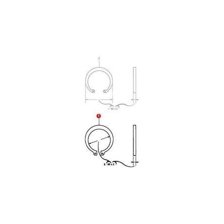 Massey Ferguson - Circlip External 72mm - 1440533X1 - Farming Parts