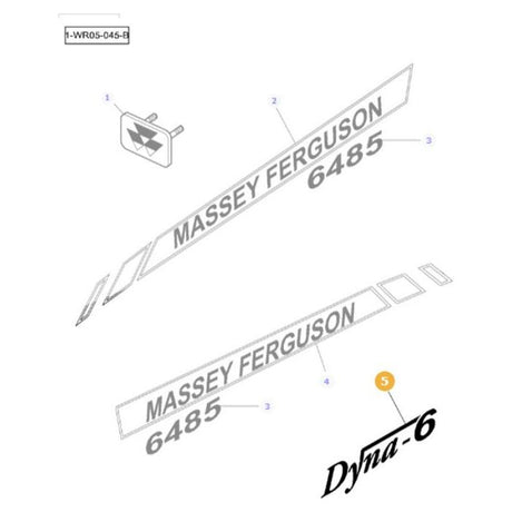 Massey Ferguson - Dyna-6 Decal - 4281017M1 - Farming Parts