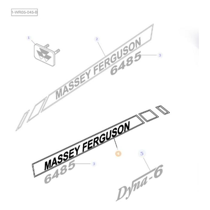 Massey Ferguson - Right Hand Decal - 4282162M2 - Farming Parts