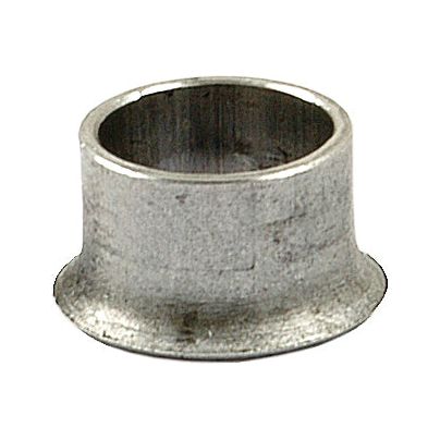 A small metallic part with a flared end, known as a Grommet (Sparex Part No. S.42873), often listed in Sparex catalogs for Massey Ferguson tractors, used as a mechanical sleeve or lining to reduce friction.