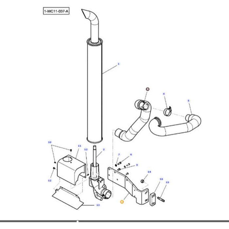 Massey Ferguson - Exhaust Bracket Support - 4291274M3 - Farming Parts