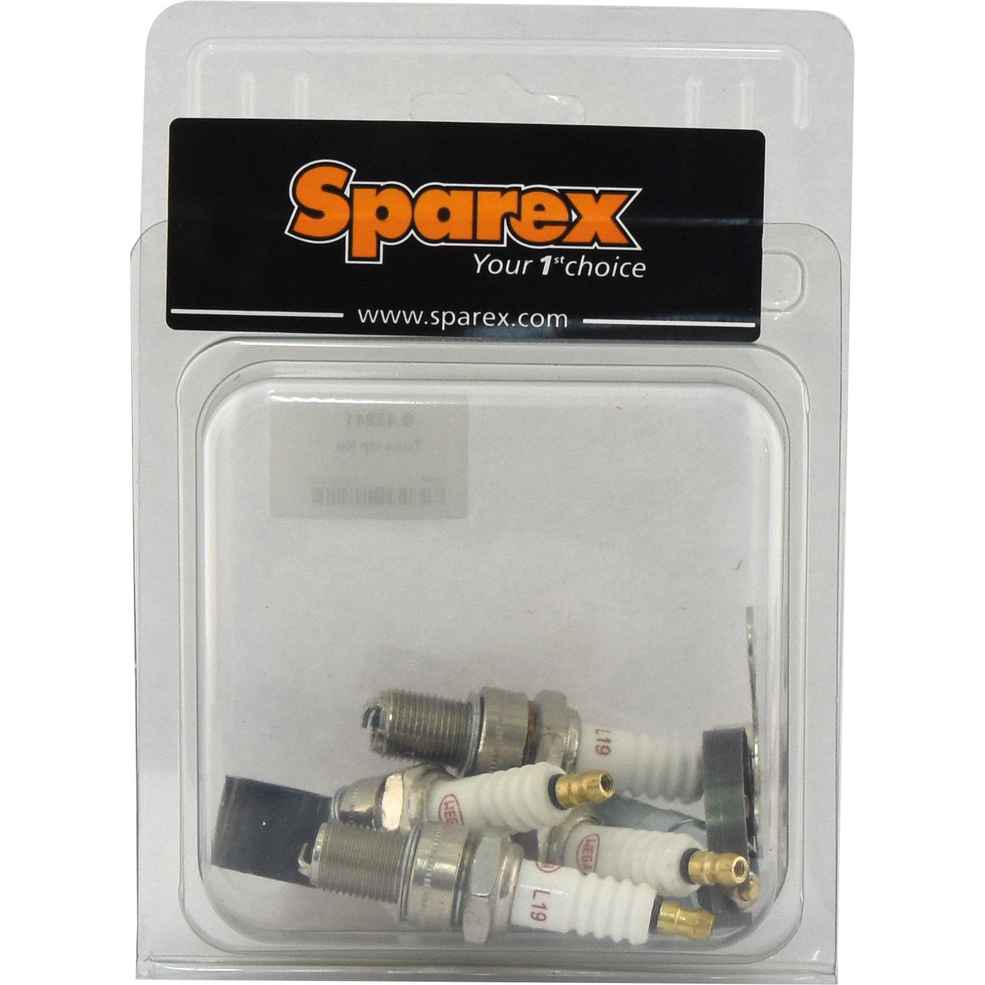 A packaged set of three spark plugs under the product name "Ignition Kit - S.42941" with the brand name "Sparex" and the slogan "Your 1st Choice" on the top label, brought to you by Agripak.