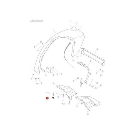 Massey Ferguson - Blind Nut - 4280935M1 - 3019123X1 - Farming Parts