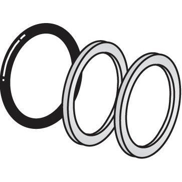 Illustration of three Seal Repair Kits for Quick Release Couplings 1/2" (Fits: S.4349) by Sparex, with one depicted in black and the other two in white.