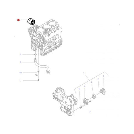 Massey Ferguson - Oil Filter - 72201898 - Farming Parts