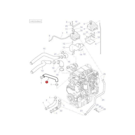 Massey Ferguson - Top Radiator Hose - 4286739M1 - Farming Parts