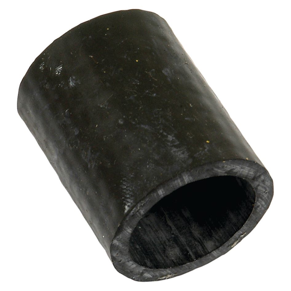 A Sparex Bypass Hose, part number S.43133, featuring a black cylindrical rubber construction with a hollow center and textured surface, looks like it could be a component of a Massey Ferguson tractor. Both ends have an inner diameter of 25mm.