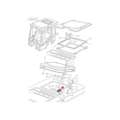 Massey Ferguson - Lock Sunroof - 3301743M1 - Farming Parts