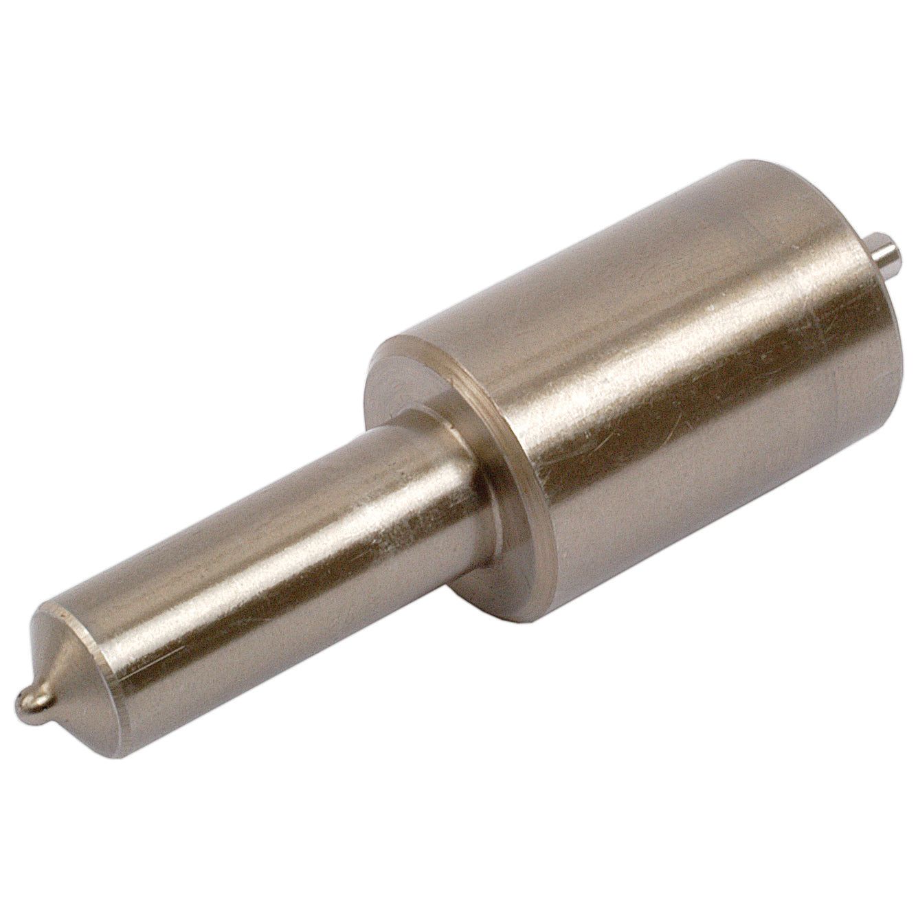 Fuel Injector Nozzle (Sparex Part No.S.43193) from Sparex, featuring a cylindrical metal body with a tapered end and a narrow shaft, compatible with Landini or Massey Ferguson machines.