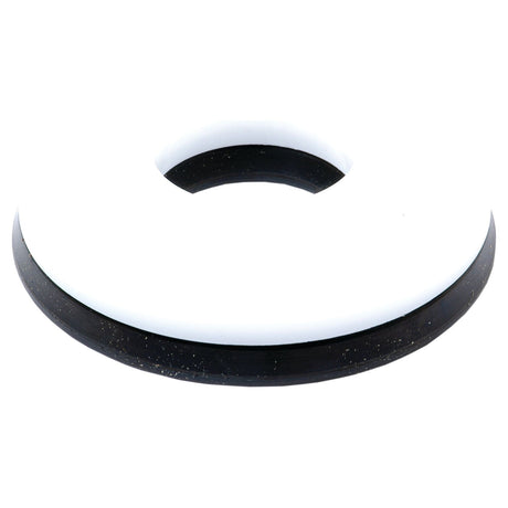 A component resembling a thick ring or doughnut, featuring a central hole and a black outer edge, similar to the parts found in some Massey Ferguson machinery, is the Seal Kit (Sparex Part No. S.43245) from Sparex.