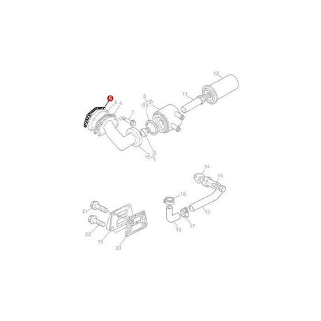 Massey Ferguson - Gasket Filter Head - 3638708M1 - Farming Parts