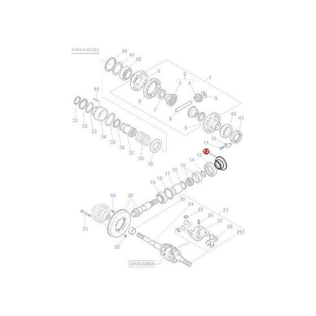 Massey Ferguson - Nut Pinion Shaft - 3764502M1 - Farming Parts