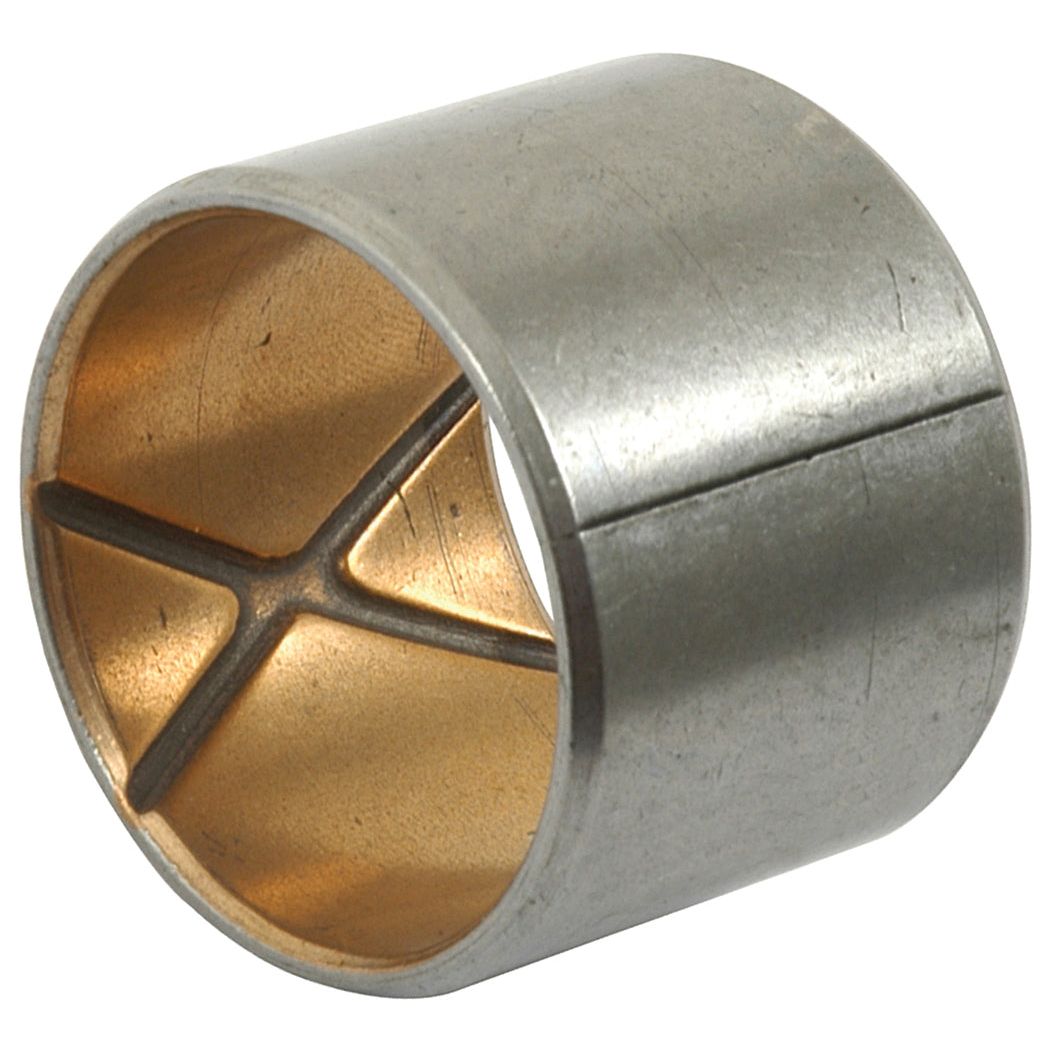 A cylindrical metallic bearing, Sparex Bush (Part No. S.43332), with a slotted interior visible from one end.