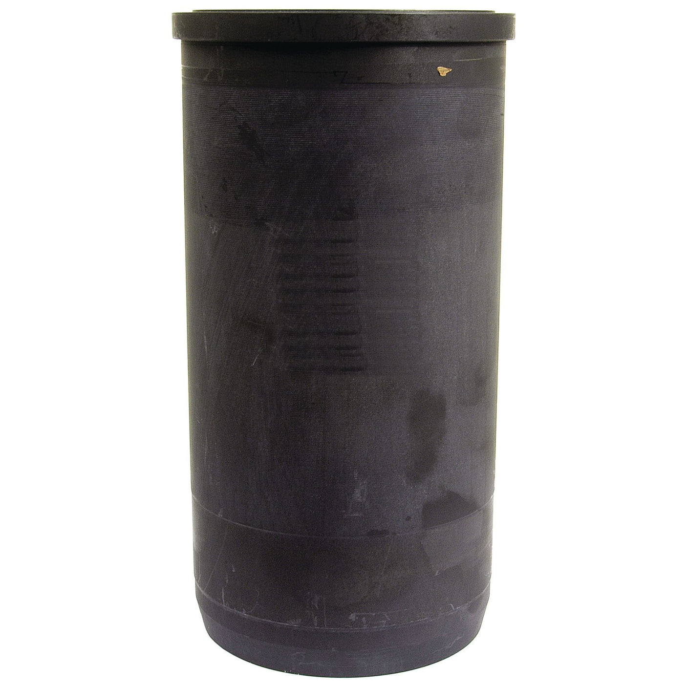 Image of a large, black, cylindrical container with a lid, featuring a 100mm bore and reminiscent of the durable Piston Liner (Finished) used in Leyland 384 machinery. This is the Sparex Part No.S.43380 from the Sparex brand.