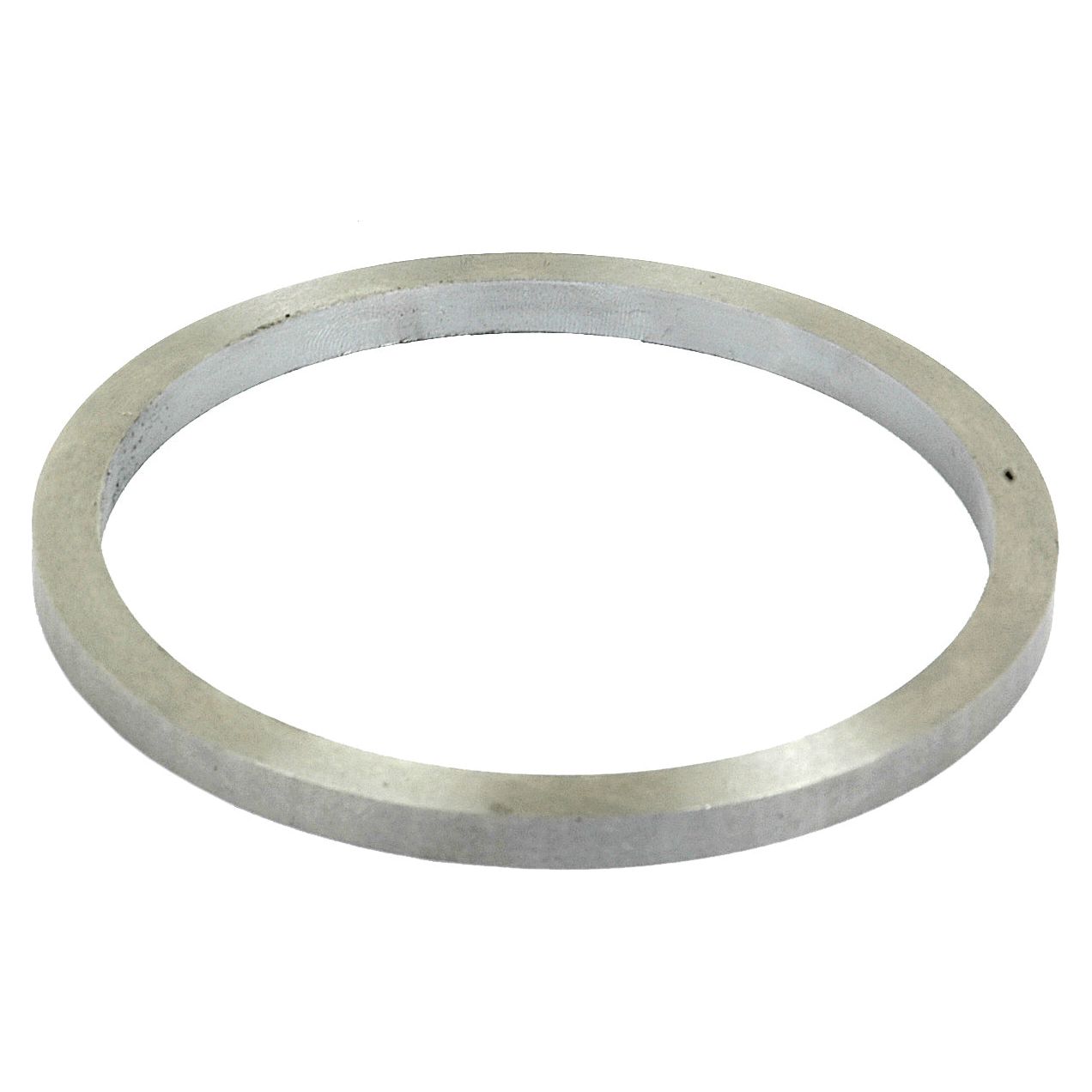 A thin, circular metal ring is shown against a white background. The ring is flat and smooth, with a slightly reflective surface, resembling the Liner Cuff Ring | Sparex Part No. S.43398 often used in Massey Ferguson machinery by Sparex.