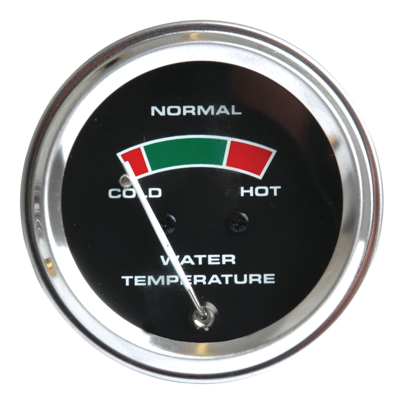 The Sparex Water Temperature Gauge (Sparex Part No. S.4341) features a round display that shows water temperature with a needle pointing to the "Cold" section on a scale ranging from "Cold" to "Hot," and includes a green "Normal" zone in the center, reminiscent of those found in classic David Brown or Massey Ferguson tractors.