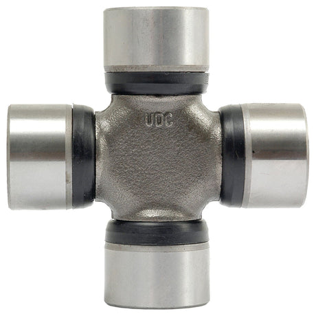 The Sparex Universal Joint, identified by Part No. S.43420, is commonly used in Ford and New Holland machinery. It features a cross-shaped structure with cylindrical bearings at each end, and this specific model measures 30.2 x 82 mm, making it ideal for various automotive and industrial applications.