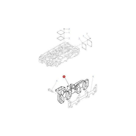 Massey Ferguson - Exhaust Manifold - 4227102M1 - Farming Parts