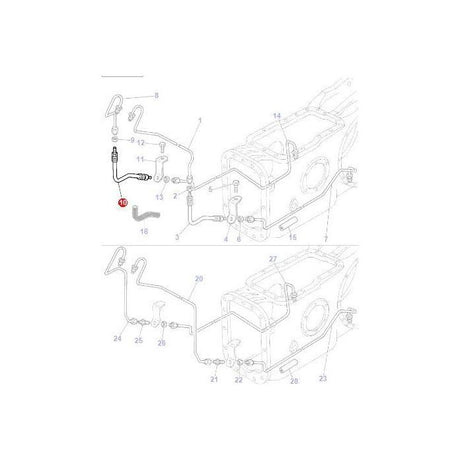 Massey Ferguson - Brake Pipe - 3595532M1 - Farming Parts