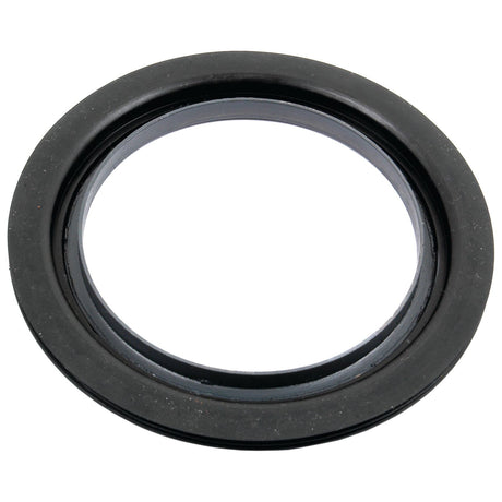 A smooth-surfaced rubber o-ring gasket in black, shown from above, ideal for your Massey Ferguson rear axle sealing needs, available as the Oil Seal 88.9 x 125 x 6.5mm (Sparex Part No.S.43501) by Sparex.