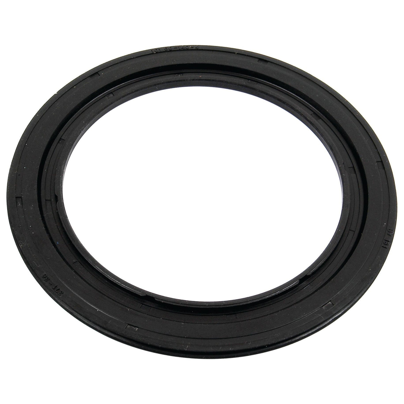 A Sparex Oil Seal, 101.3 x 140 x 4mm (Part No. S.43506), is a black circular rubber gasket with a smooth surface and raised edges, typically used for sealing in mechanical and plumbing applications, such as the rear axle seal in Massey Ferguson tractors or other machinery compatible with Sparex parts.