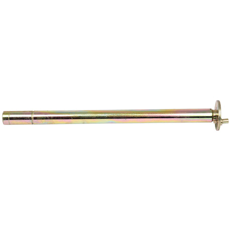 A Sparex Hydraulic Control Shaft (Sparex Part No. S.43531) featuring a metallic cylindrical rod with a flange on one end and a threaded section on the other end, ideal for use in Landini or Massey Ferguson tractors equipped with hydraulic control systems.