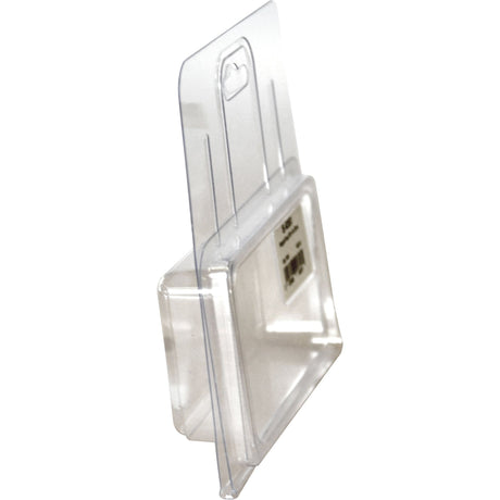 The Snappack - Deep (103 x 58 x 23mm) from Sparex, Part No. S.4353, is a clear plastic clamshell packaging with a hanging tab and a rectangular compartment, perfect for displaying small products.