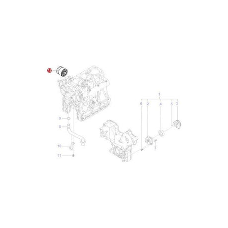 Massey Ferguson - Oil Filter - 3757038M2 - Farming Parts