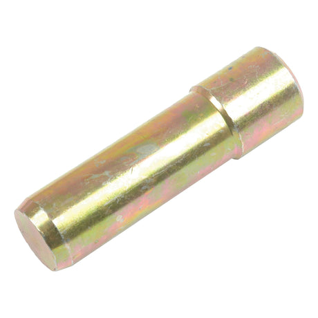 A cylindrical metal pin with a slightly textured surface and a narrow end, commonly used as the Swinging Drawbar Retaining Pin (Sparex Part No. S.43635) in Massey Ferguson machinery by Sparex.