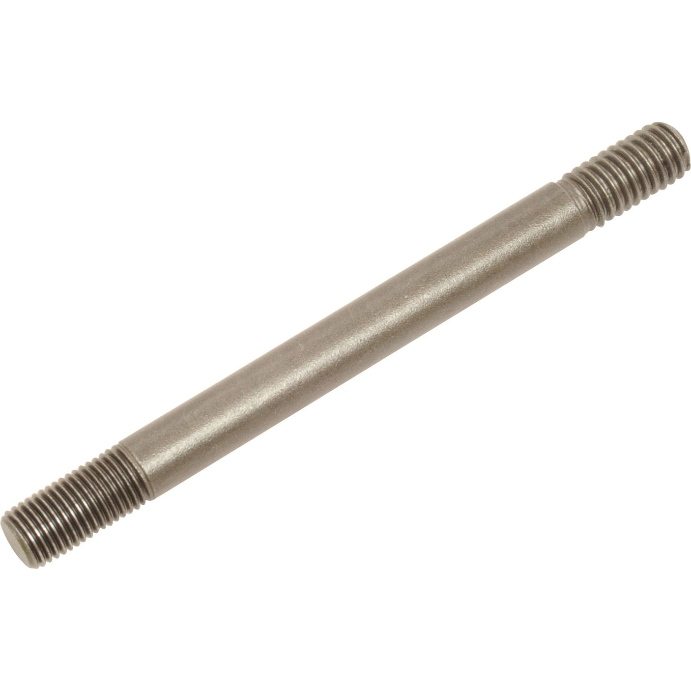 The Cylinder Head Stud by Sparex (Part No. S.43636) is a metallic double-ended threaded rod with a smooth central section, specifically designed to match the precise thread size of Massey Ferguson equipment.