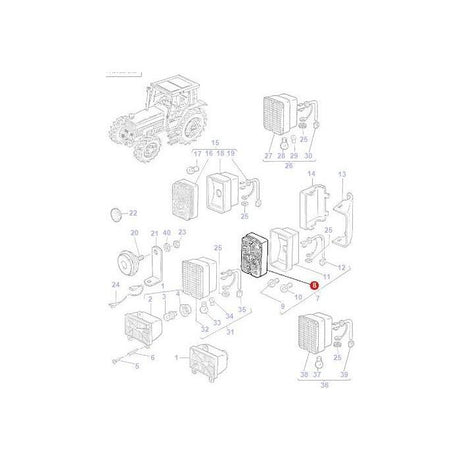 Massey Ferguson - Lens Front L/H or R/H - 1424346M1 - Farming Parts