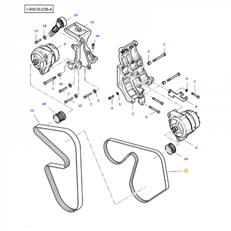 Massey Ferguson - Drive Belt - 4374378M1 - Farming Parts