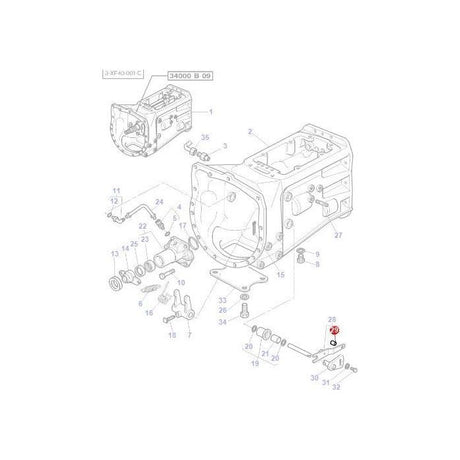 Massey Ferguson - Bush Clutch Pedal Linkage - 3801223M1 - Farming Parts