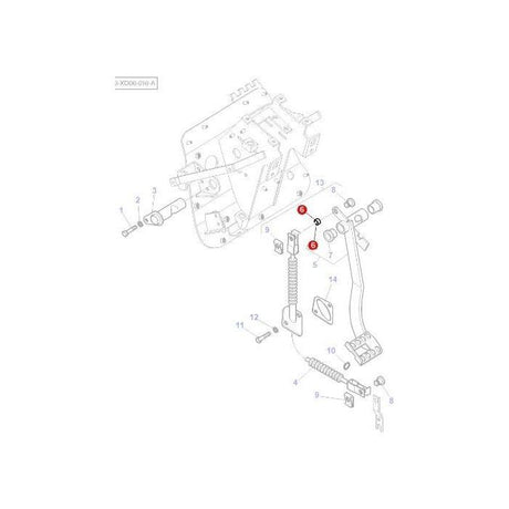 Massey Ferguson - Bush Clutch Pedal Linkage - 3801223M1 - Farming Parts