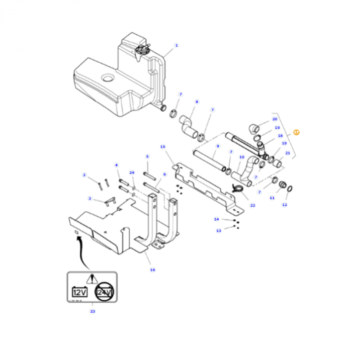 Massey Ferguson - Hose Assembly - 4383589M92 - Farming Parts