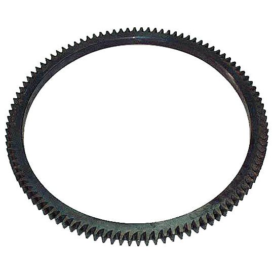 A circular metal gear ring with evenly spaced teeth along the outer edge, provided by Sparex and known as the Ring Gear - S.43934.