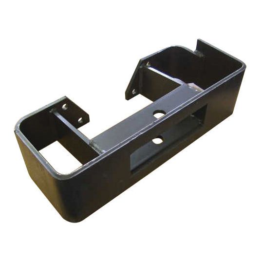 Sparex Weight Frame (Part No. S.43939) Black metal mounting bracket with rectangular cutouts and bolt holes, suitable for a Massey Ferguson weight frame.