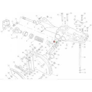 Massey Ferguson - Roller Quadrant Shaft - 181015M1 - Farming Parts