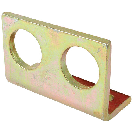 The Sparex Hydraulic Quick Release Mounting Bracket (Double), Sparex Part No. S.4409, is an L-shaped metal twin coupling bracket with two circular holes on the vertical section.