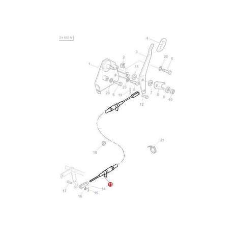 Massey Ferguson - Hand Throttle Cable - 3713027M2 - Farming Parts