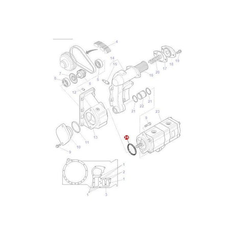 Massey Ferguson - O Ring Pump Mount - 363888X1 - Farming Parts