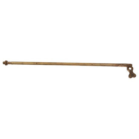 A long, slender brass rod with a three-looped end and a threaded end, resembling the precise design of the Ball Valve Lever Arm (350mm) by Sparex | Sparex Part No. S.4445.