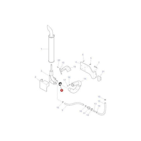 Massey Ferguson - Exhaust Clamp 95mm - 3780863M1 - Farming Parts