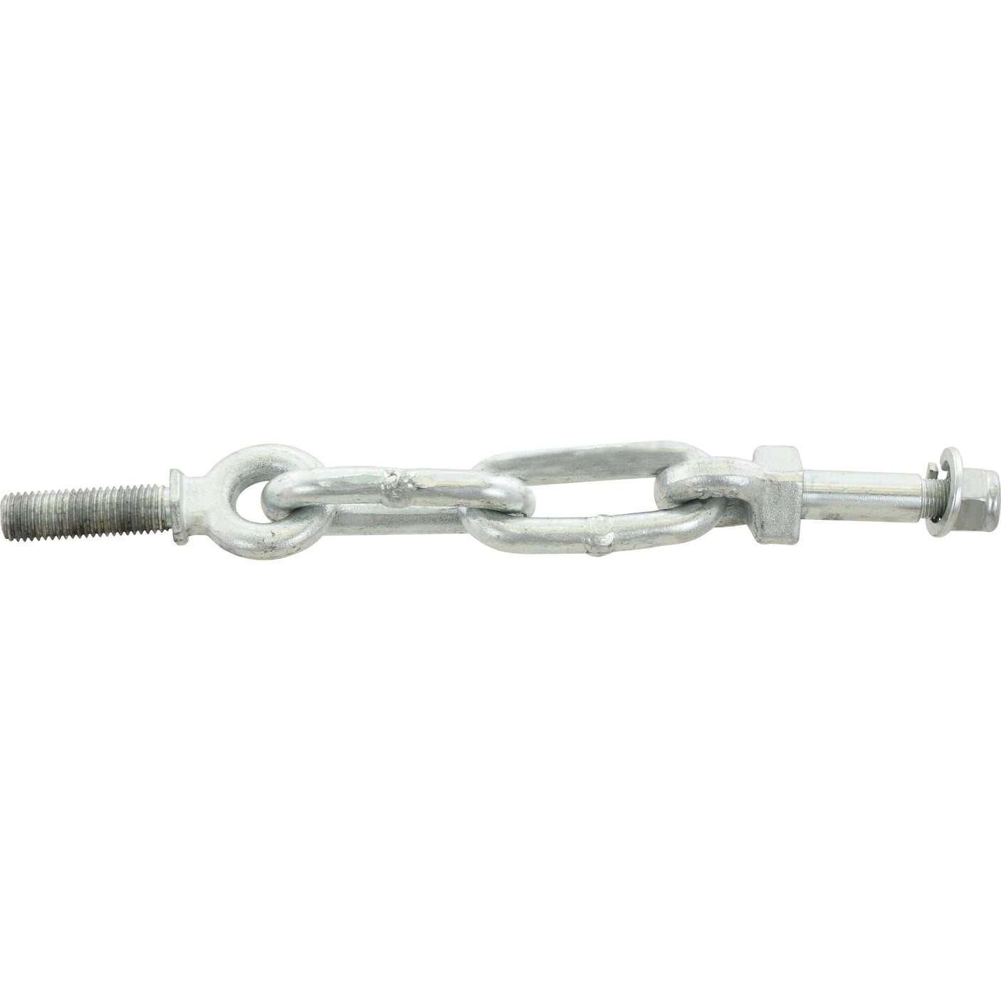 A Sparex Check Chain (Sparex Part No. S.4459) featuring four links and a hole diameter of 20x76mm, suitable for Ford/New Holland applications.