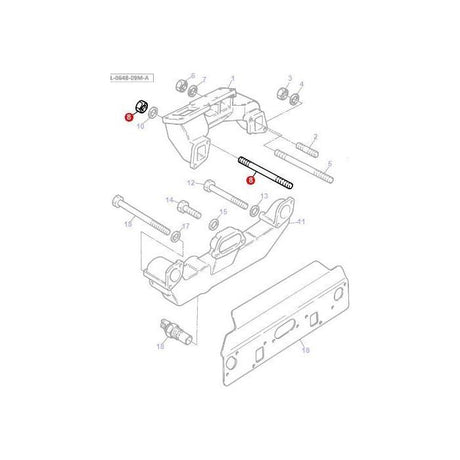 Massey Ferguson - Stud Exhaust Manifold - 731659M1 - Farming Parts